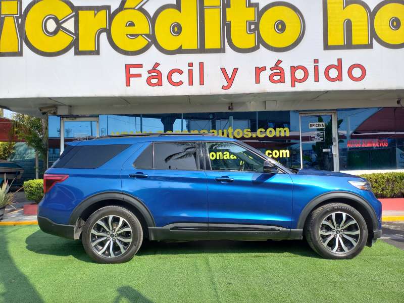 2021 EXPLORER ST AUT, ELEC, CLIMA PIEL Q/C DVD 3 FILAS DE ASIENTOS 5P AZUL METALICO 